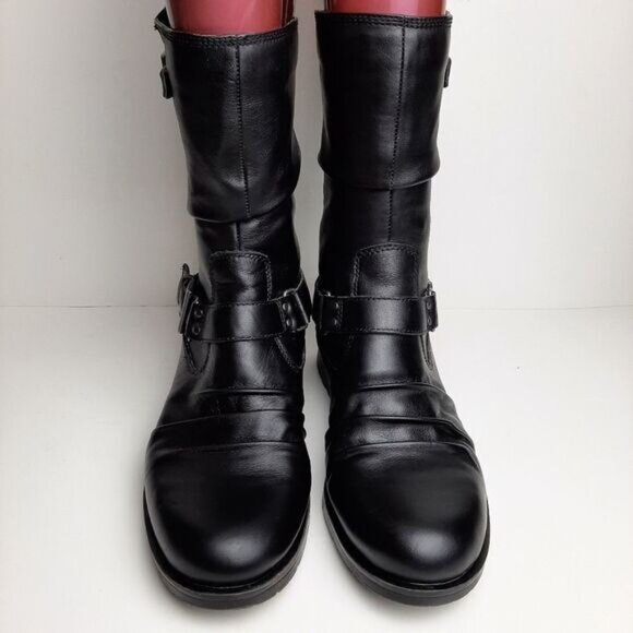 Blondo Black Leather Combat Boots - Picture 5 of 13